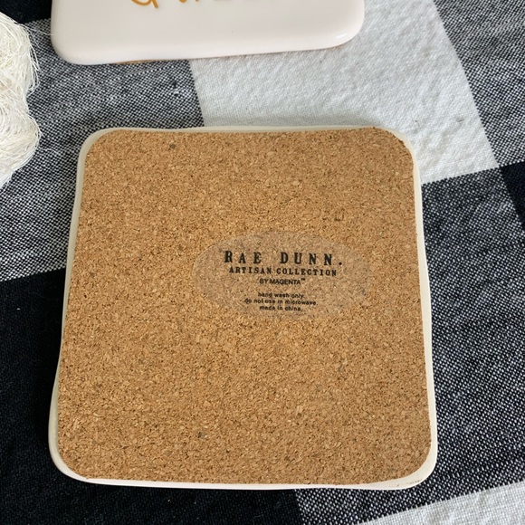 NWT🎃Rae Dunn Pumpkin Themed 4 Piece Coaster Set - Picture 6 of 6